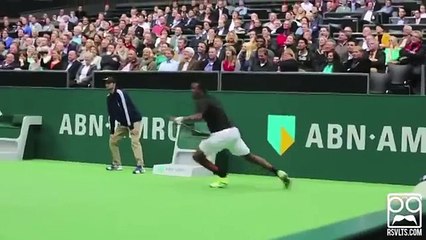 Gael Monfils Tennis Trick Shot Master 2014 HD