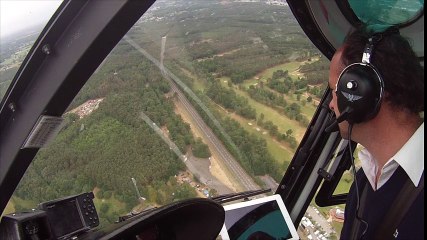 Survol en helicoptere des 24 Heures du Mans