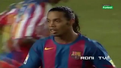 Ronaldinho vs Atlético Madrid - 04-05 [ roni TV ]