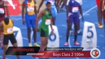 KC's Akeem Bloomield crushes field wins Boys Class 2 100m -Youngster Goldsmith - ROAD TO CHAMPS 2014