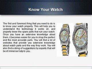 Tips on how to Buy Watch Parts Supply Online