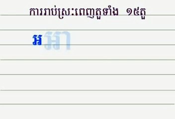 ABC Khmer Part XIII
