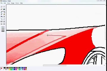 How to draw a car (Corvette) in MS Paint by 3eSsOo