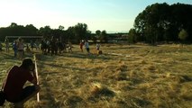 Carrera femenina de burros en Codesal (Zamora). female donkeys race
