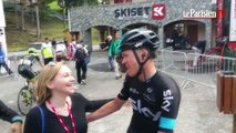La joie de Chris Froome après son succès dans le Dauphiné