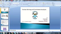 Twitter Mining & Sentiment Analysis