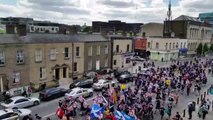 Scotland Fans March Through Dublin In Ireland