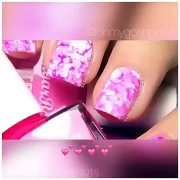 June 2015 Nail art Tutorial, polish art nails, diy nailart video, nail aqua design