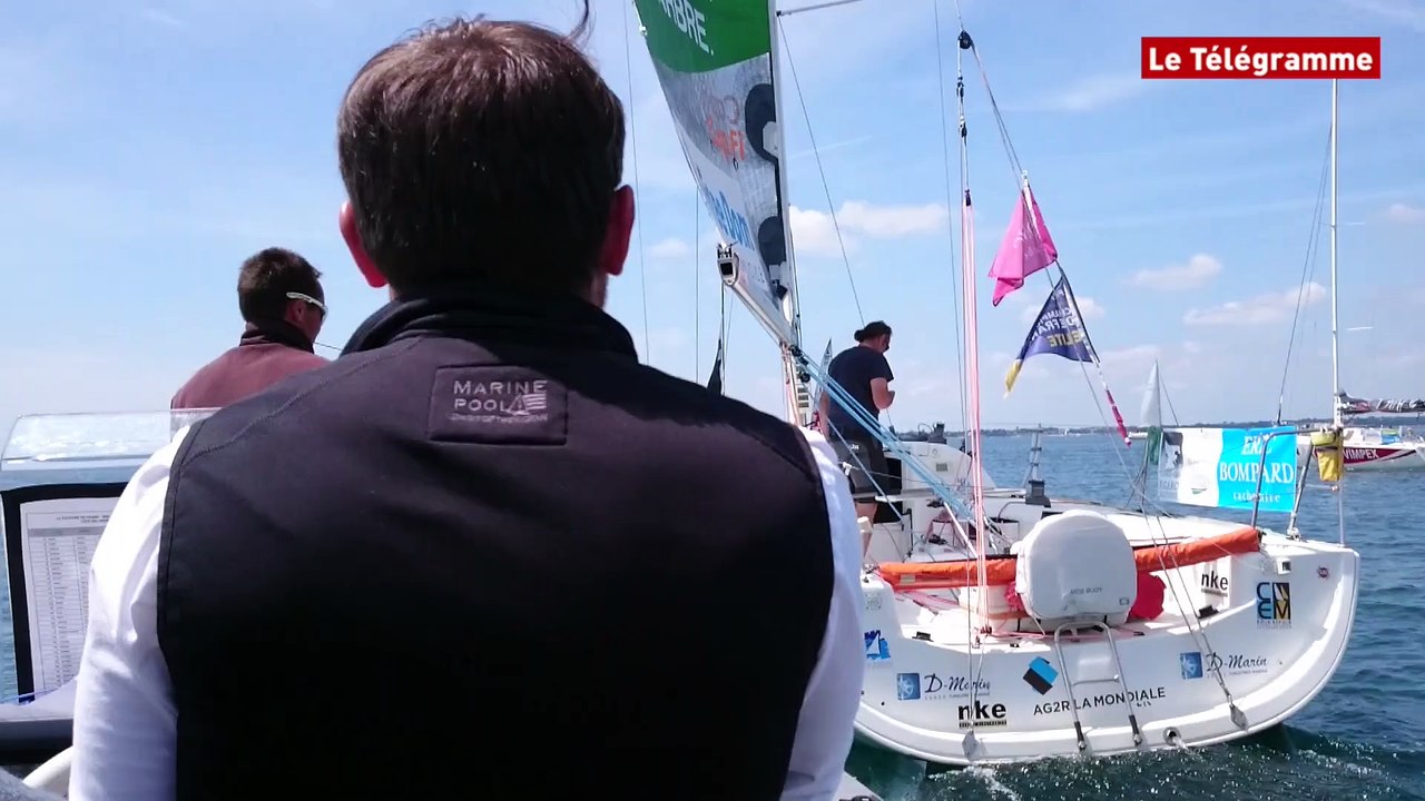 Solitaire du Figaro. Sur la ligne de départ
