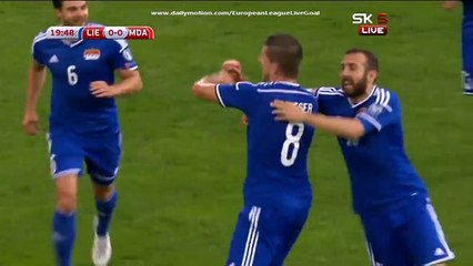Sandro Wieser 1_0 Amazing Goal _ Liechtenstein - Moldova 13.06.2015 HD