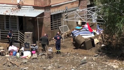 Cheia na Geórgia gera mortes e fuga de animais