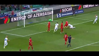 Goal Pecnik  - Slovenia 2-2 England - 14-06-2015