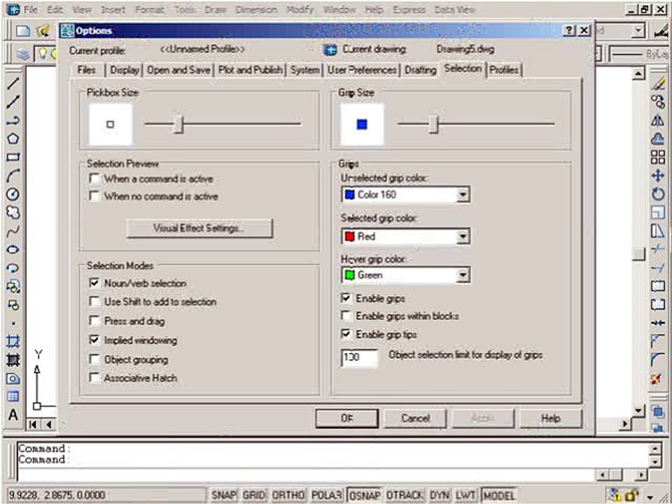 AutoCAD - Object Snap Settings - 07-03
