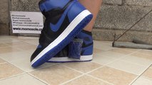 Authentic Air Jordan 1 Retro Royal Blue 2015 on foot Eearly release Review