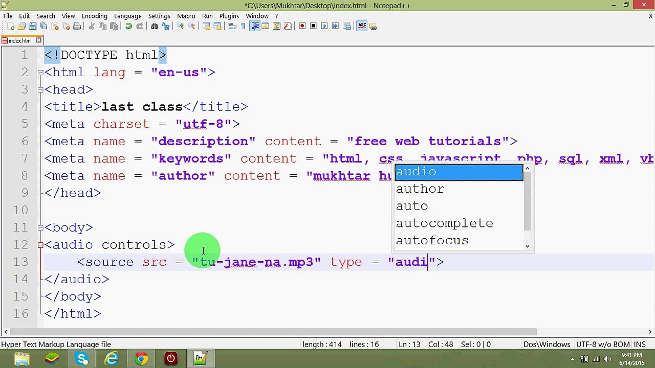 8th-lecture about media in html5, last