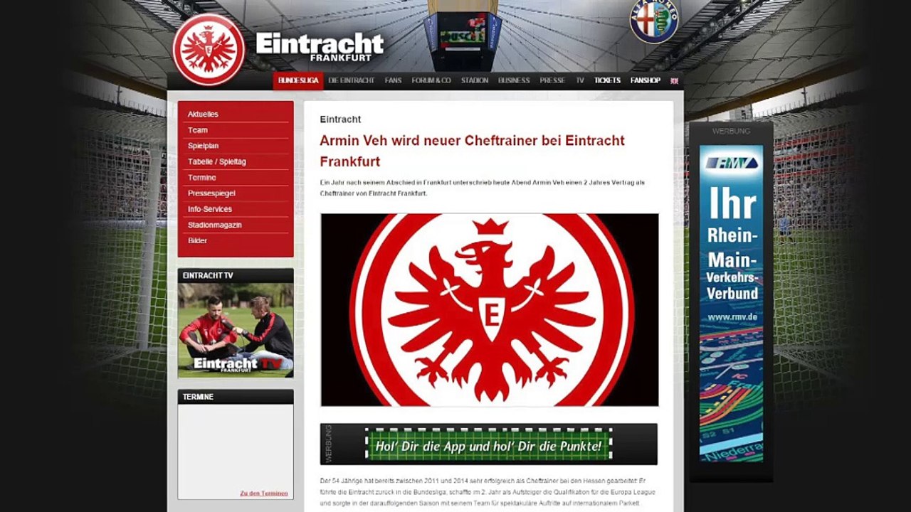 Fix! Veh zurück zu Eintracht Frankfurt