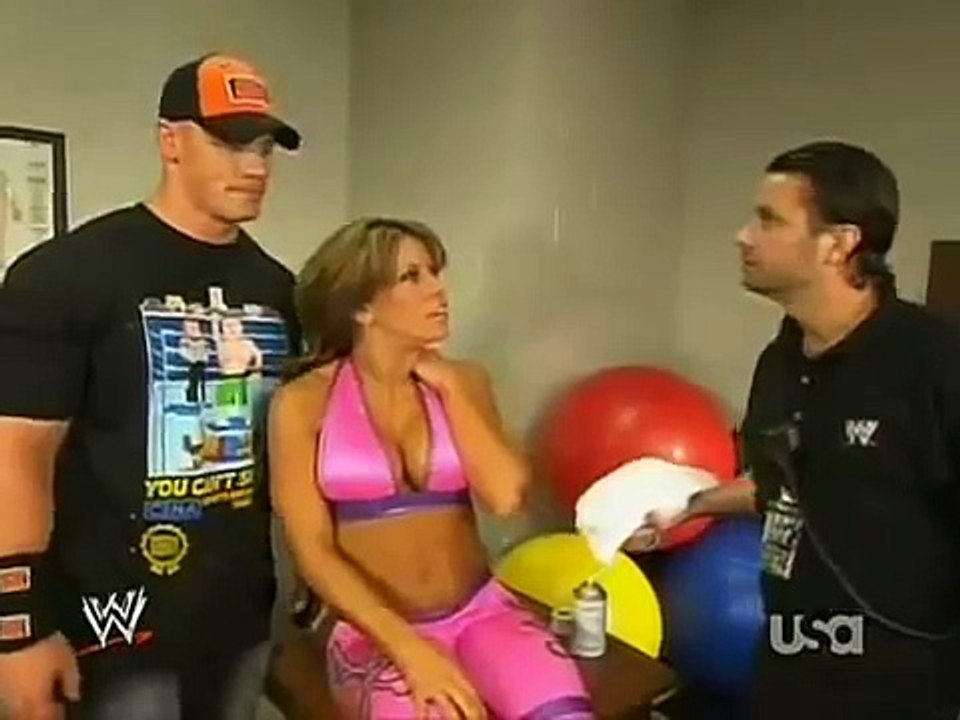 WWE RAW 6208 - Mickie James & John Cena Backstage (extended version)