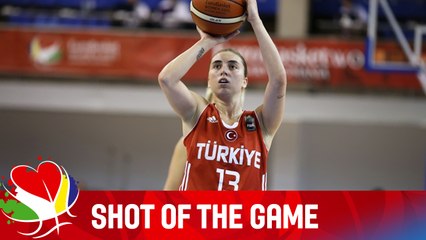 Great Shot from Ayse Cora - Greece v Turkey - EuroBasket Women 2015