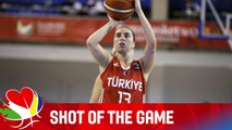 Great Shot from Ayse Cora - Greece v Turkey - EuroBasket Women 2015