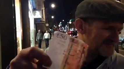 Homeless Man Gets Lucky