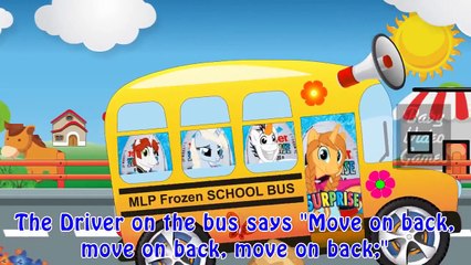 Wheels On The Bus My Little Pony Finger Family Kids Cartoon MLP Nursery Rhyme for Children