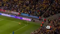 Zlatan célèbre son but par une roulade - Suède Montenegro