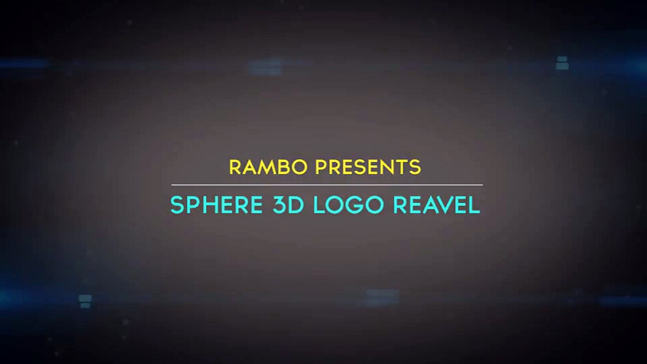 After Effects Project Files - Sphere 3d Logo Reavel - VideoHive 8776807