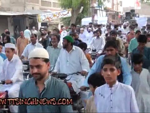 ٹوبہ ٹیک سنگھ برما میں مسلمانوں کے قتل عام کےخلاف مز ہبی جماعتوں کی ریلی
