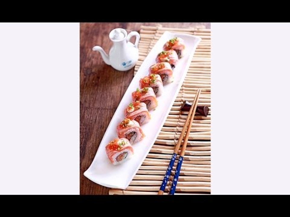 Cara Membuat Sushi | Salmon Aburi Crispy Maki by Sakura Resto