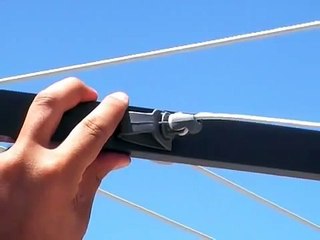 How you how to tighten or replace the line on a Hills clothesline