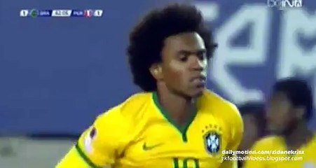 Willian Fantastic Rainbow Flick - Brazil vs Peru 14.06.2015