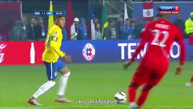 All Goals| Brazil 2-1 Peru - 14/06/2015 - Copa America