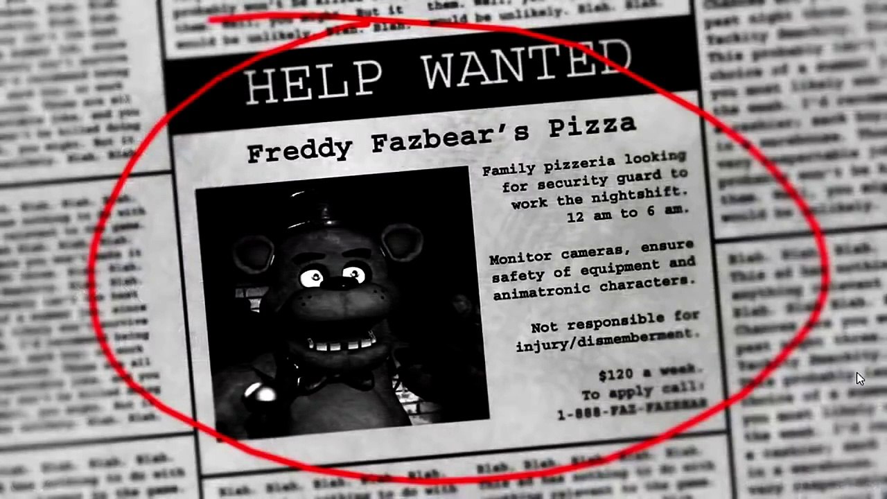 FIVE NIGHTS AT FREDDY'S RAP SONG!