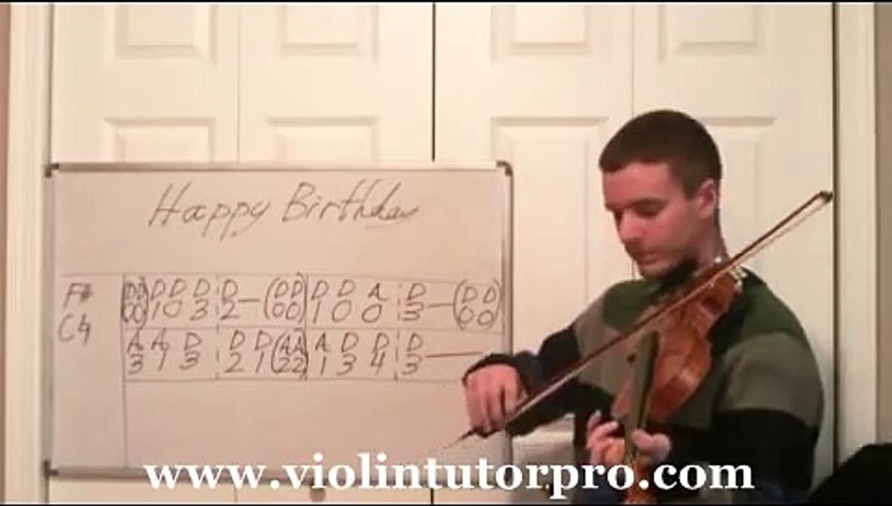 Beginner Violin - Learn how to Play Happy Birthday on Violin