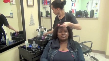 Roller Set on Natural Hair and Dominican Blow Out (@lucys_salon)