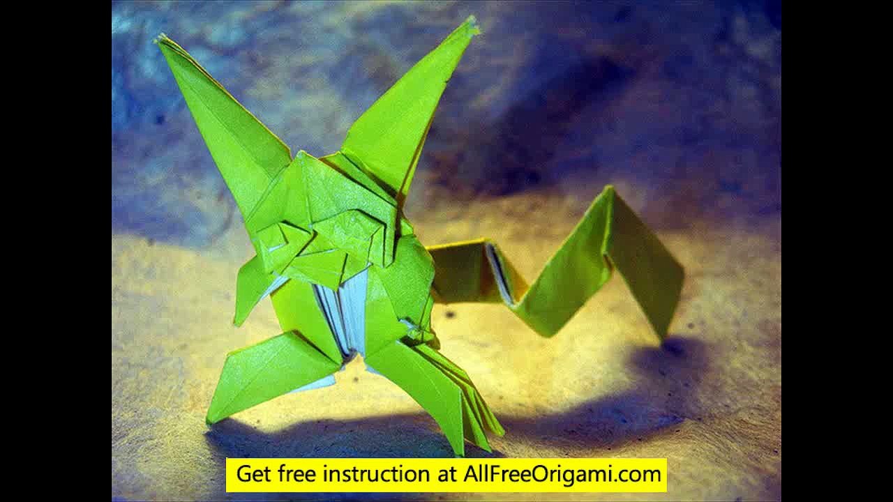 how to make origami pokemon snivy