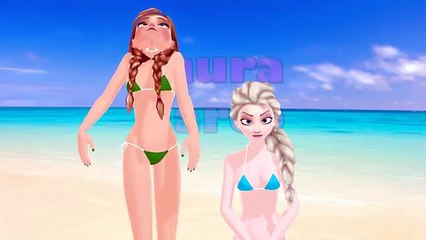Elsa y Ana de Frozen en Biquini DaDaDa