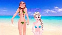 Elsa y Ana de Frozen en Biquini DaDaDa