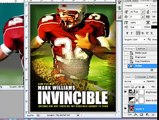 Adding a photo to an Invincible football poster Photoshop