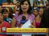 Municipalidad de SJL declaro persona no grata a Susana Villaran y vecinas lavan bandera del distrito