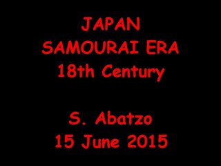 JAPAN SAMOURAI ERA