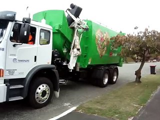 Organic Wheelie Bin Truck collecting in Christchurch