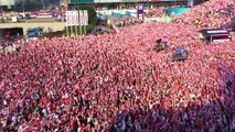 Polish national anthem. Warsaw fan zone. June 8th