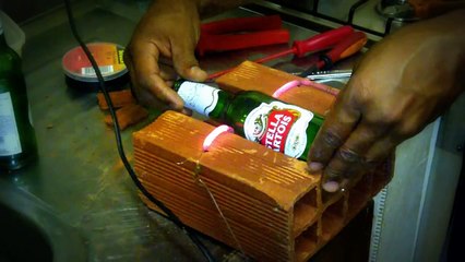 Maquina caseira de cortar garrafa de vidro