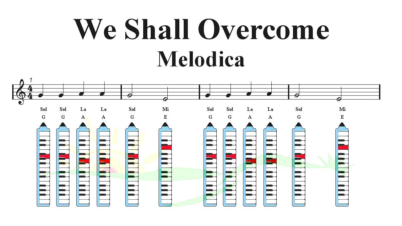 Melodica We Shall (Sheet music Guitar chords) video
