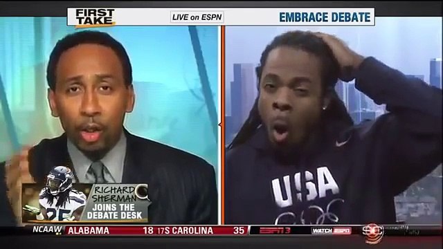 Richard Sherman Destroys Skip Bayless on ESPN First Take ('I'm Better At Life Than You')