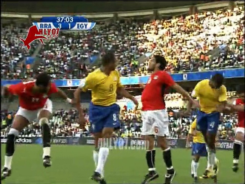 أهداف منتخب مصر 3 البرازيل 4 في القارات 2009 15...