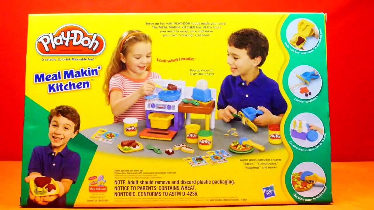 Play Doh Meal Makin Kitchen Playset by Hasbro Play Dough Food and Play Doh Fun Toys! video