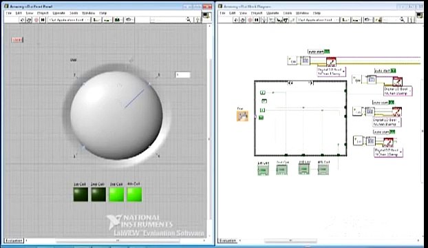Stepper Motor program with a National Instruments LabVIEW Interface