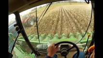 John Deere 9770 & Kinze 1050 Track Grain Cart Corn Harvest 2012